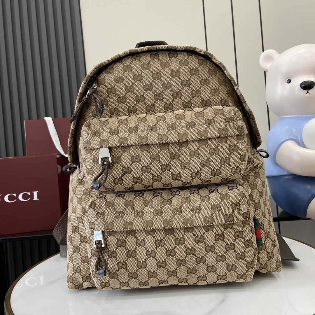Gucci Medium Backpack With Gucci Logo - FashionPlug