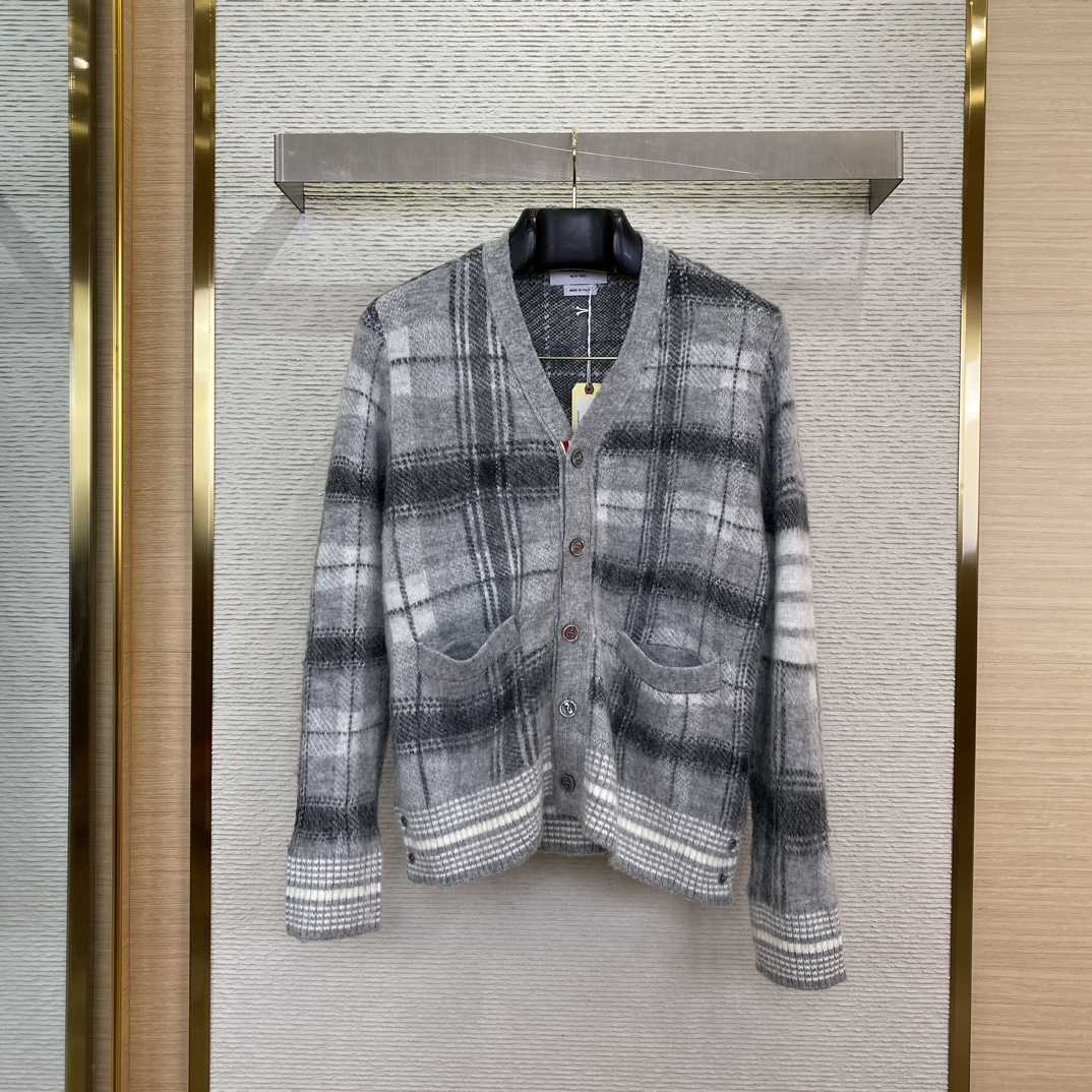 Thom Browne Jacquard-knit Mohair-blend Cardigan - FashionPlug