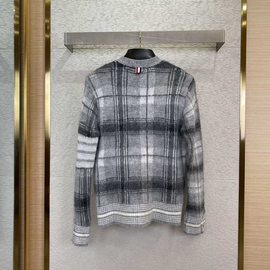 Thom Browne Jacquard-knit Mohair-blend Cardigan - FashionPlug