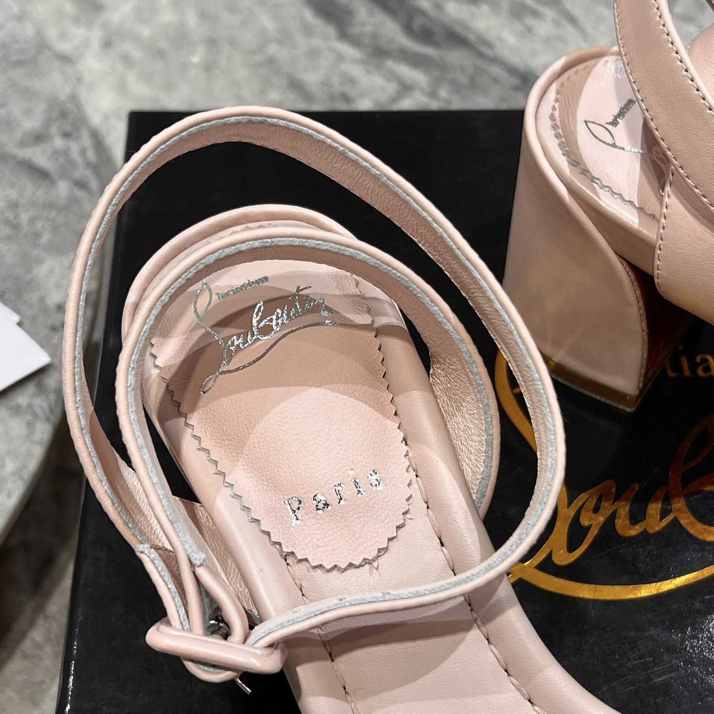 Christian Louboutin  Pink Lin Miss Sabina 55 Sandals - FashionPlug