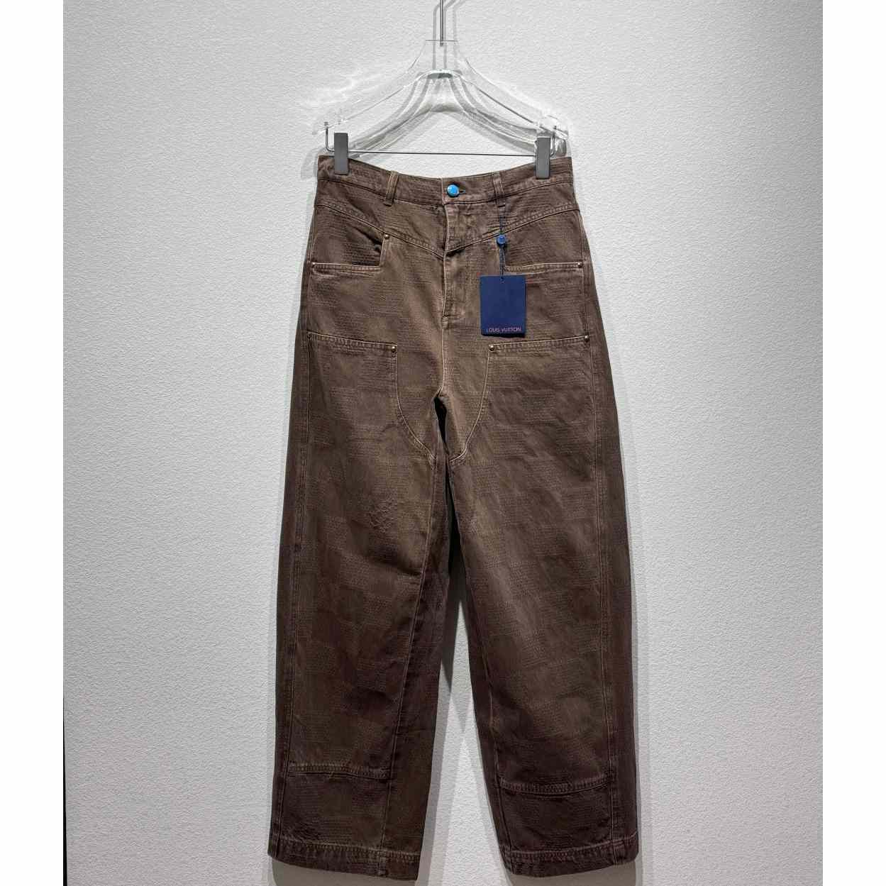 Louis Vuitton Damier Workwear Denim Pants   1AFX42 - FashionPlug