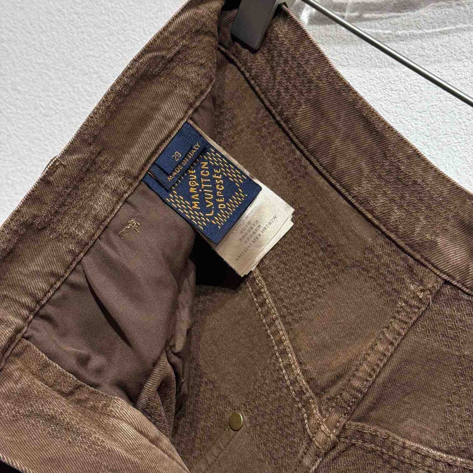 Louis Vuitton Damier Workwear Denim Pants   1AFX42 - FashionPlug