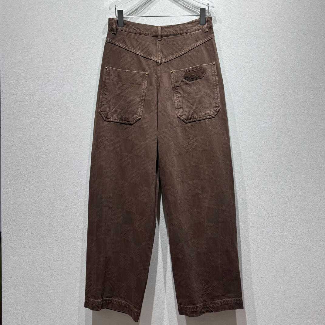 Louis Vuitton Damier Workwear Denim Pants   1AFX42 - FashionPlug
