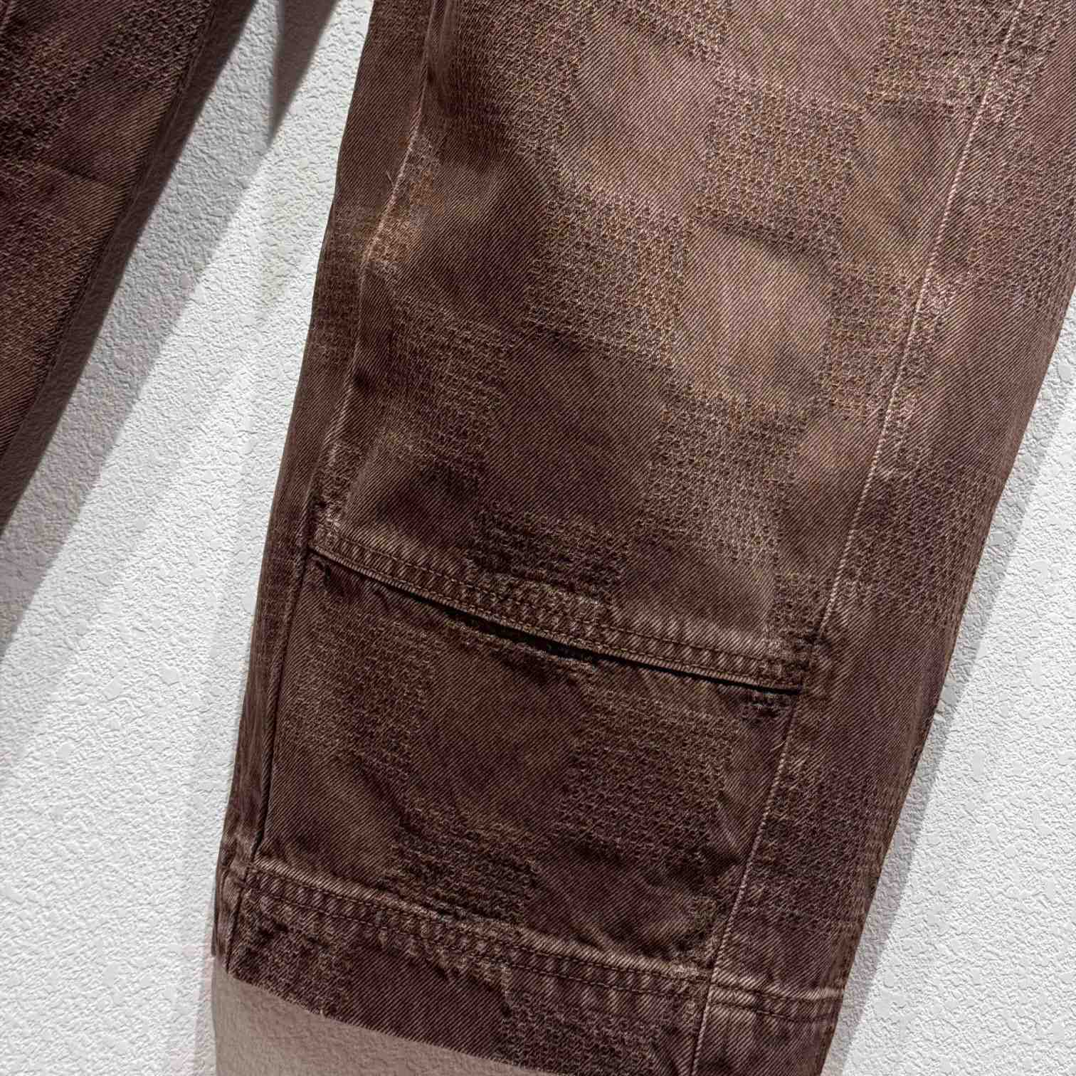Louis Vuitton Damier Workwear Denim Pants   1AFX42 - FashionPlug