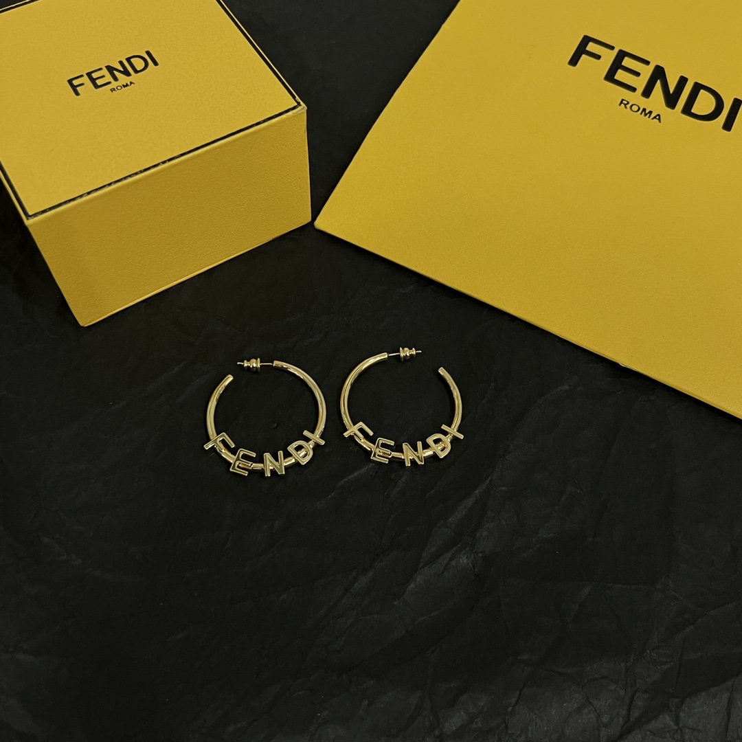 Fendi Fendigraphy Earrings  - FashionPlug