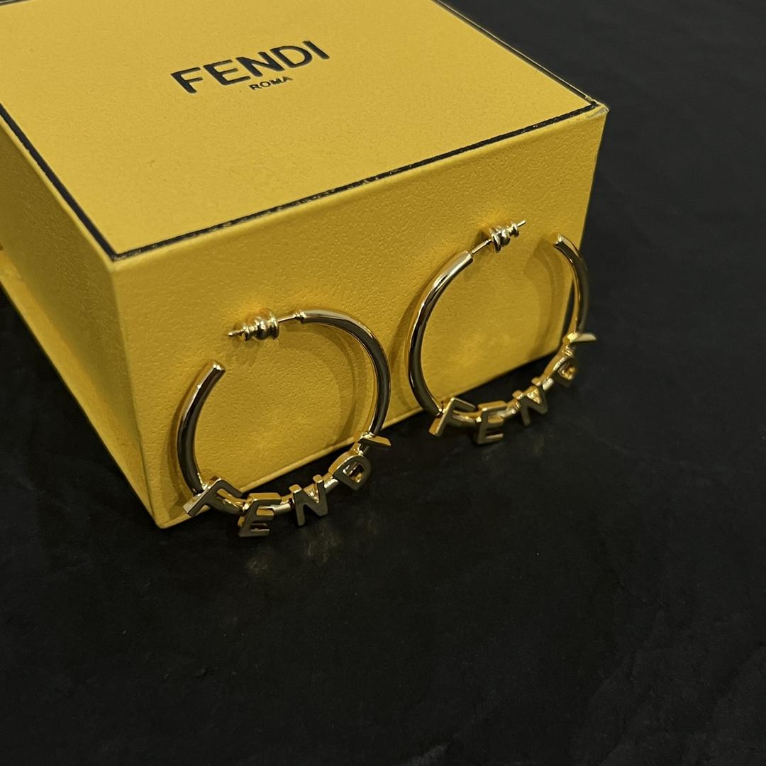 Fendi Fendigraphy Earrings  - FashionPlug