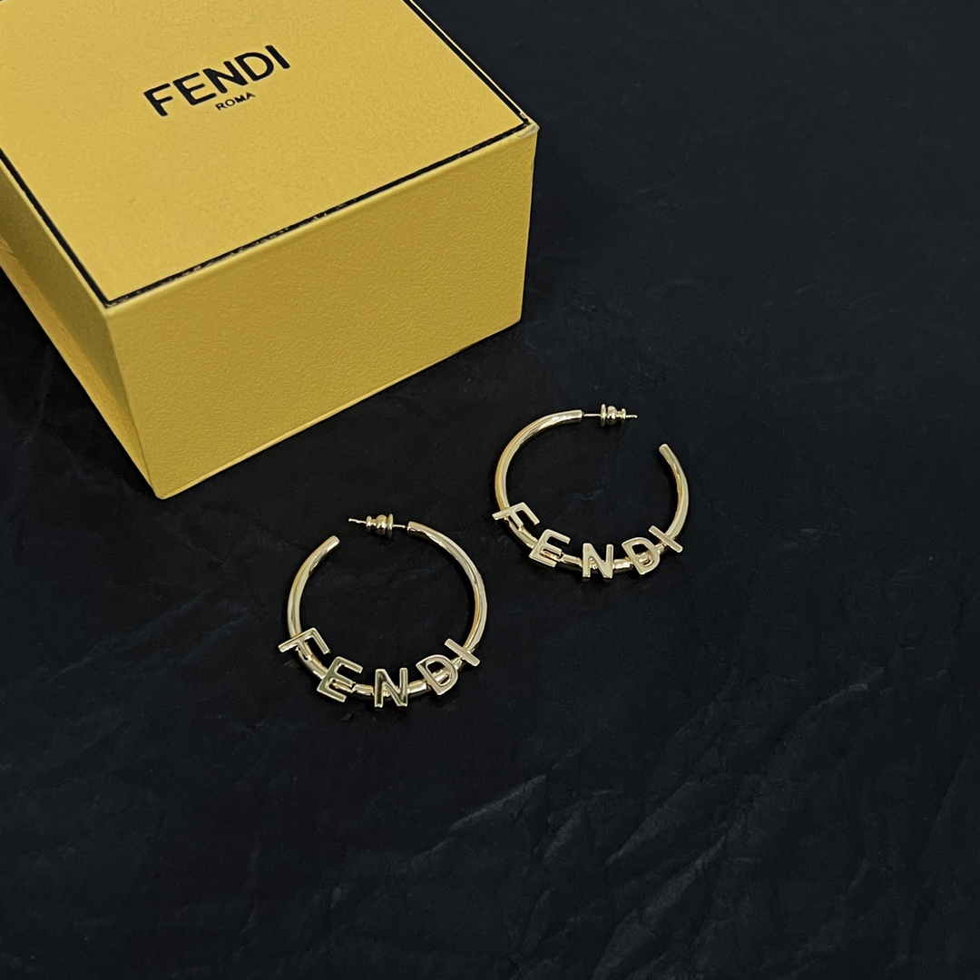 Fendi Fendigraphy Earrings  - FashionPlug