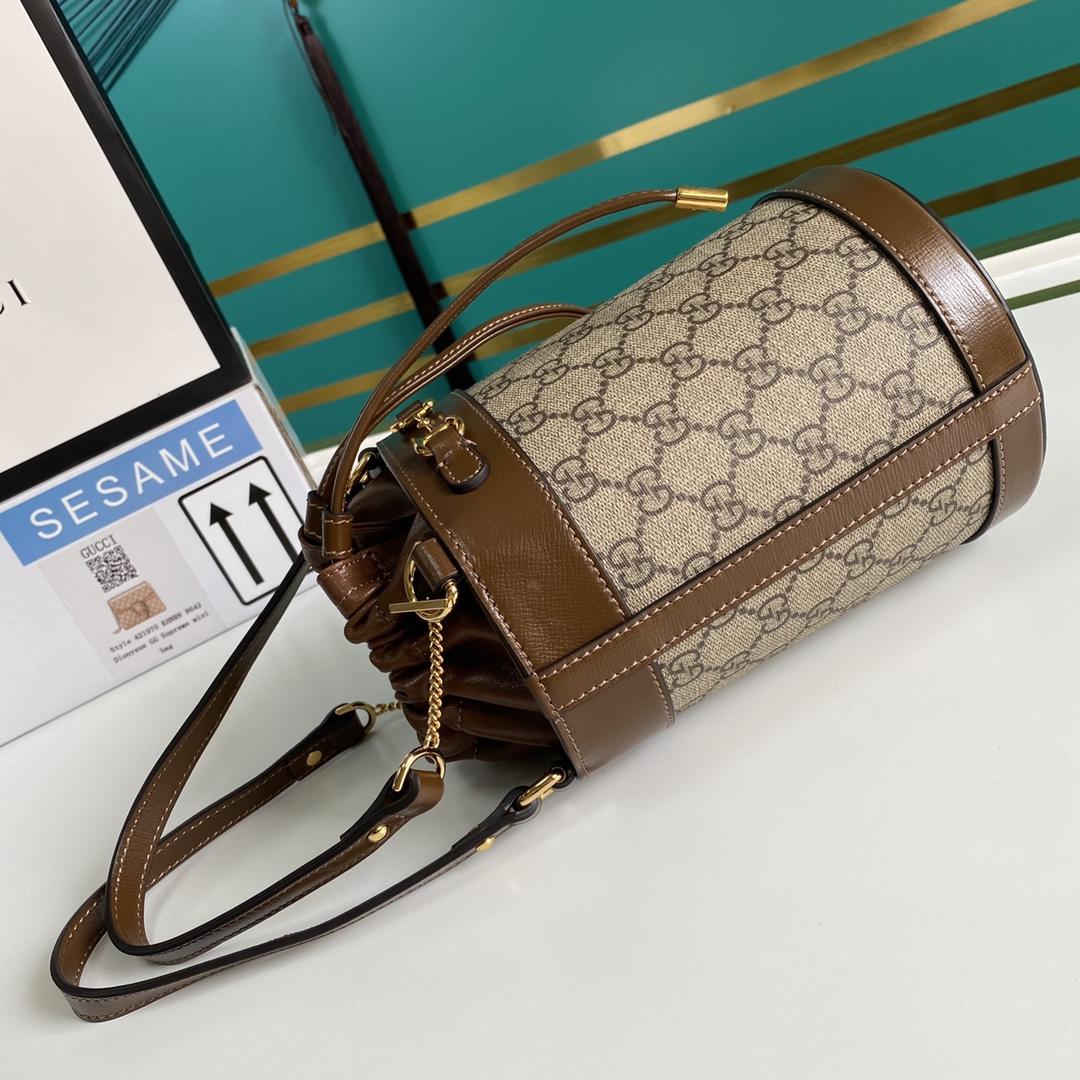 Gucci Horsebit 1955 Small Bucket Bag 'Beige'  (16-14-14cm) - FashionPlug