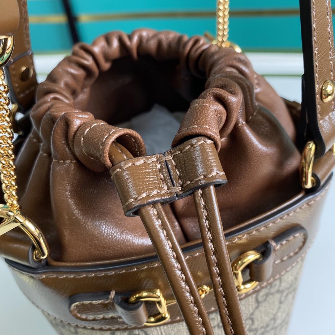 Gucci Horsebit 1955 Small Bucket Bag 'Beige'  (16-14-14cm) - FashionPlug