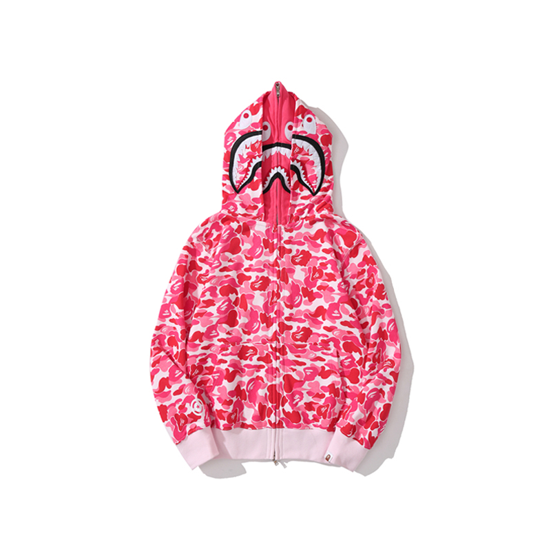Bape Big ABC Camo Shark Full Zip Hoodie - FashionPlug