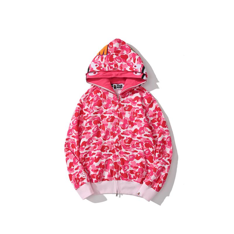 Bape Big ABC Camo Shark Full Zip Hoodie - FashionPlug