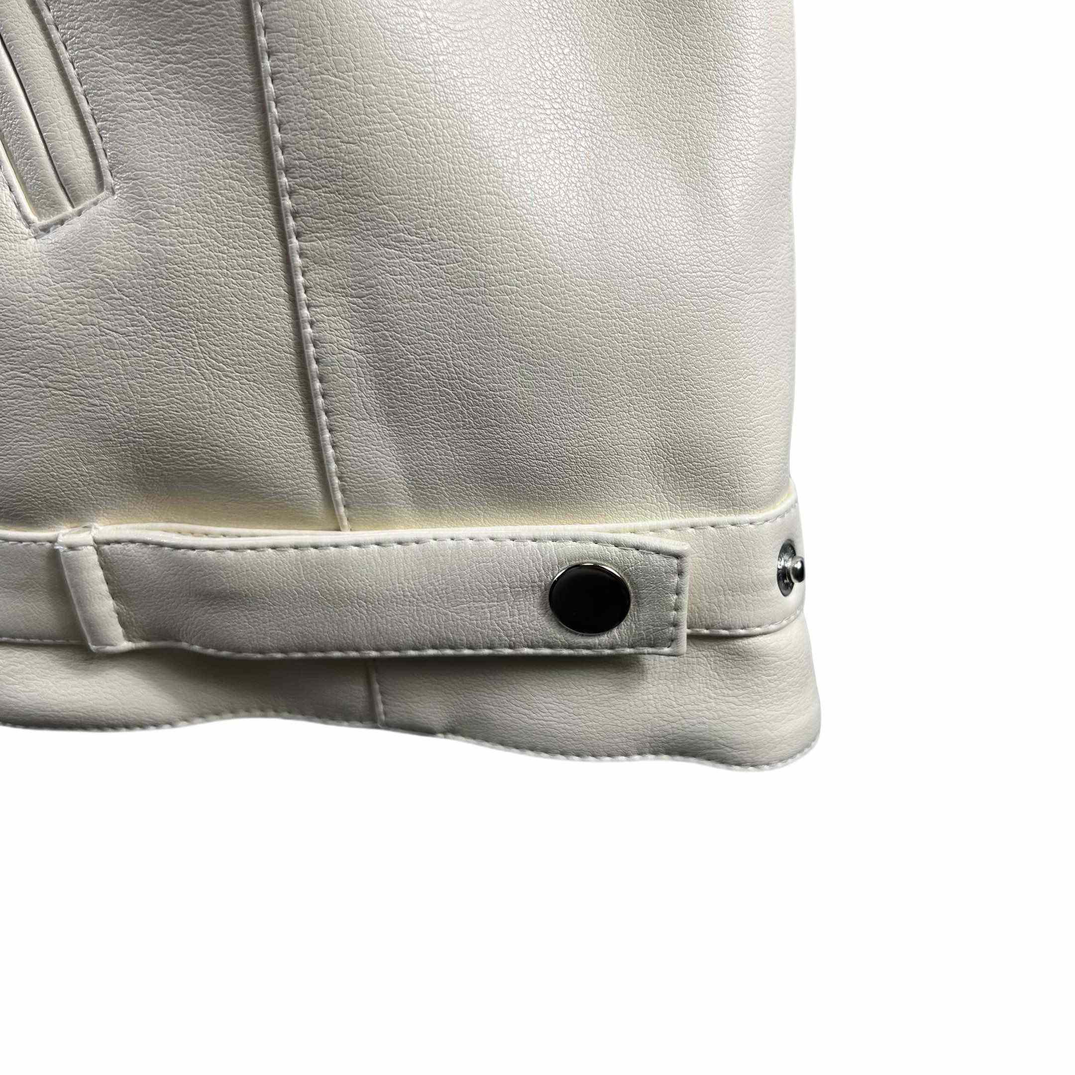 Vetements Tricolor Leather Racing Jacket - FashionPlug