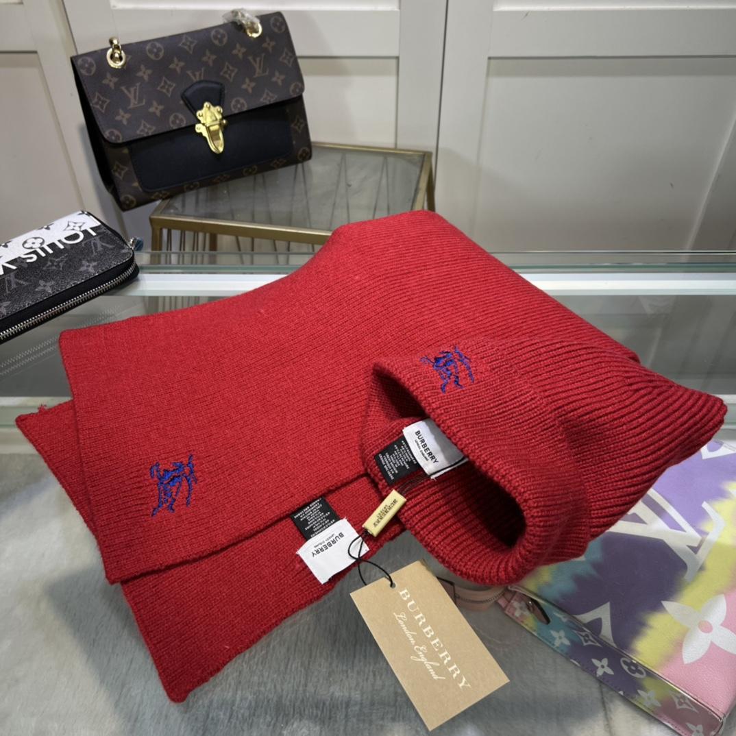Burberry KD-embroidered Ribbed-knit Scarf & Beanie - FashionPlug