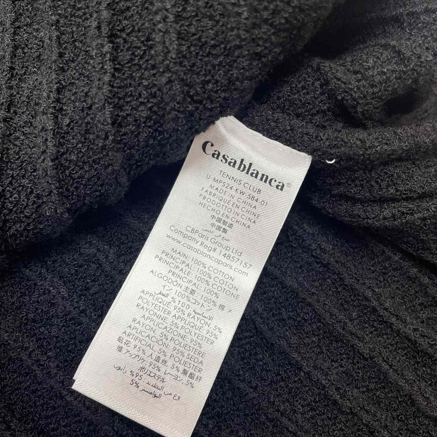 Casablanca  Ribbed Bouclé Cotton-Blend Polo Shirt   D0066 - FashionPlug