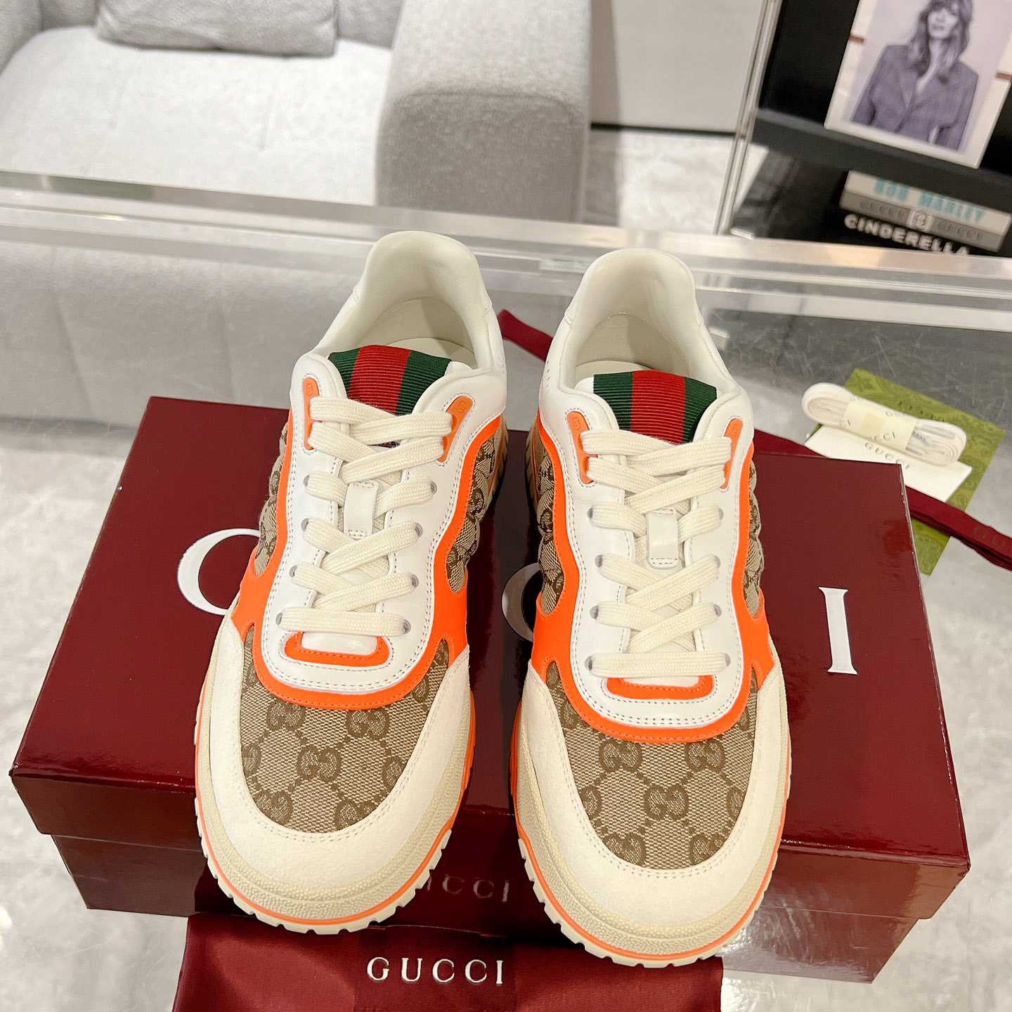 Gucci Re-Web Sneakers - FashionPlug