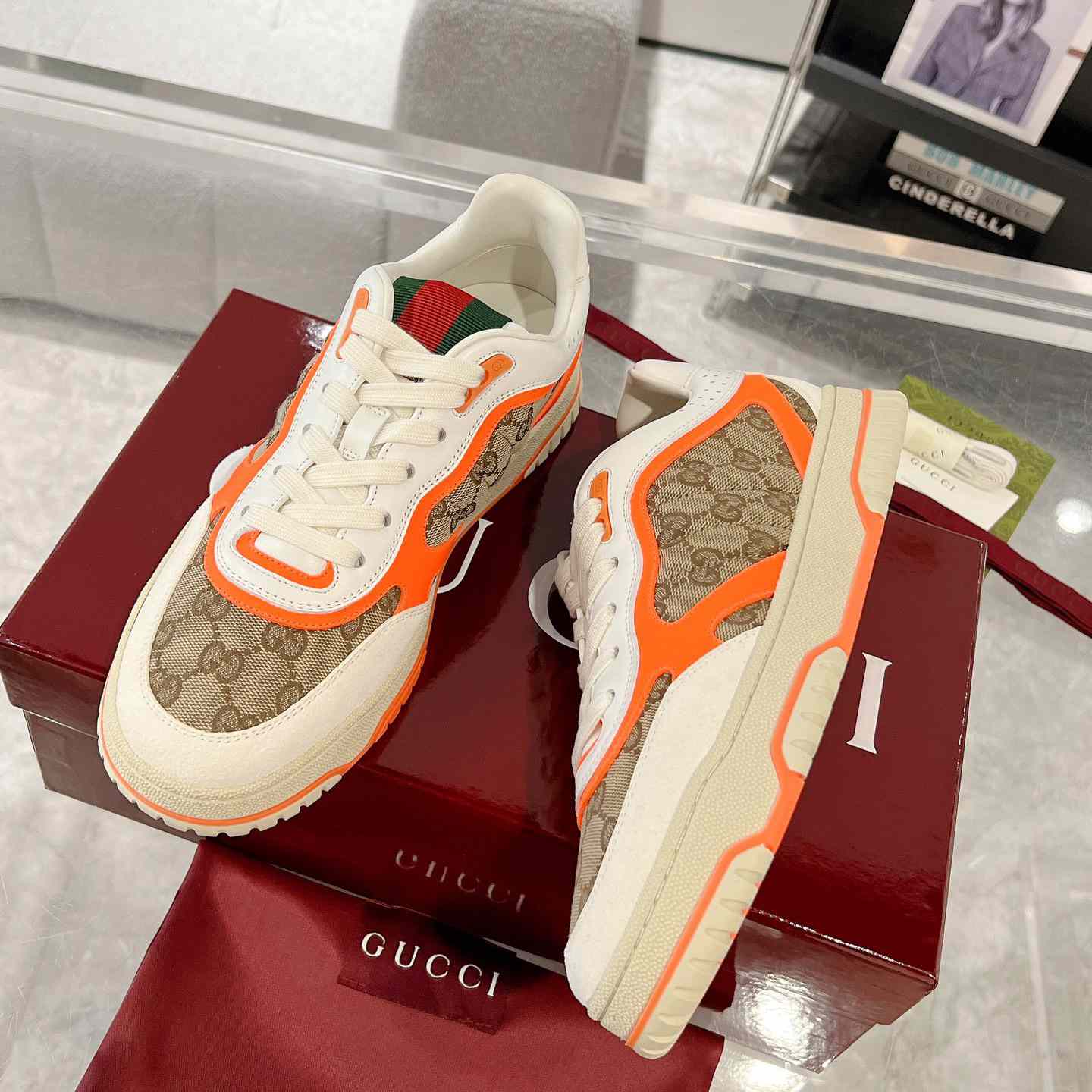Gucci Re-Web Sneakers - FashionPlug