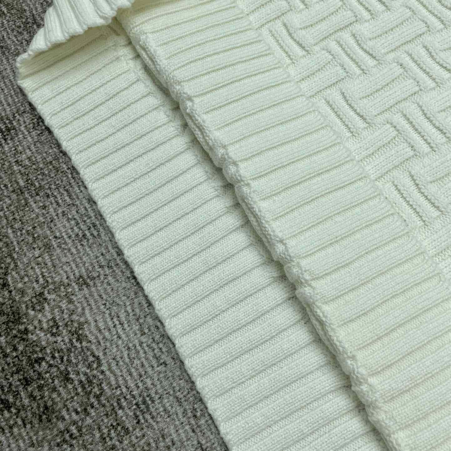 Casablanca Column Stitch Wool Knit Polo  D0064 - FashionPlug
