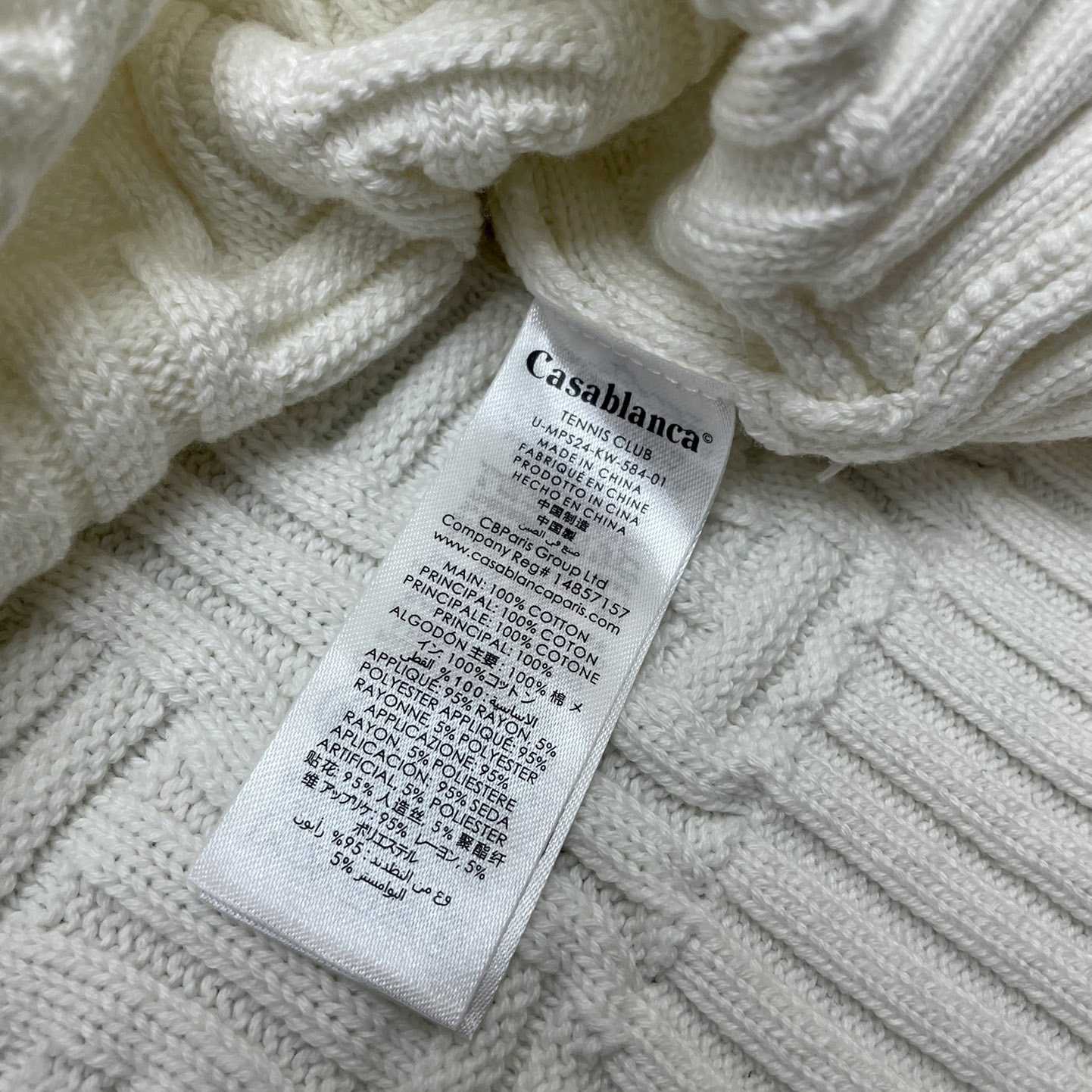 Casablanca Column Stitch Wool Knit Polo  D0064 - FashionPlug