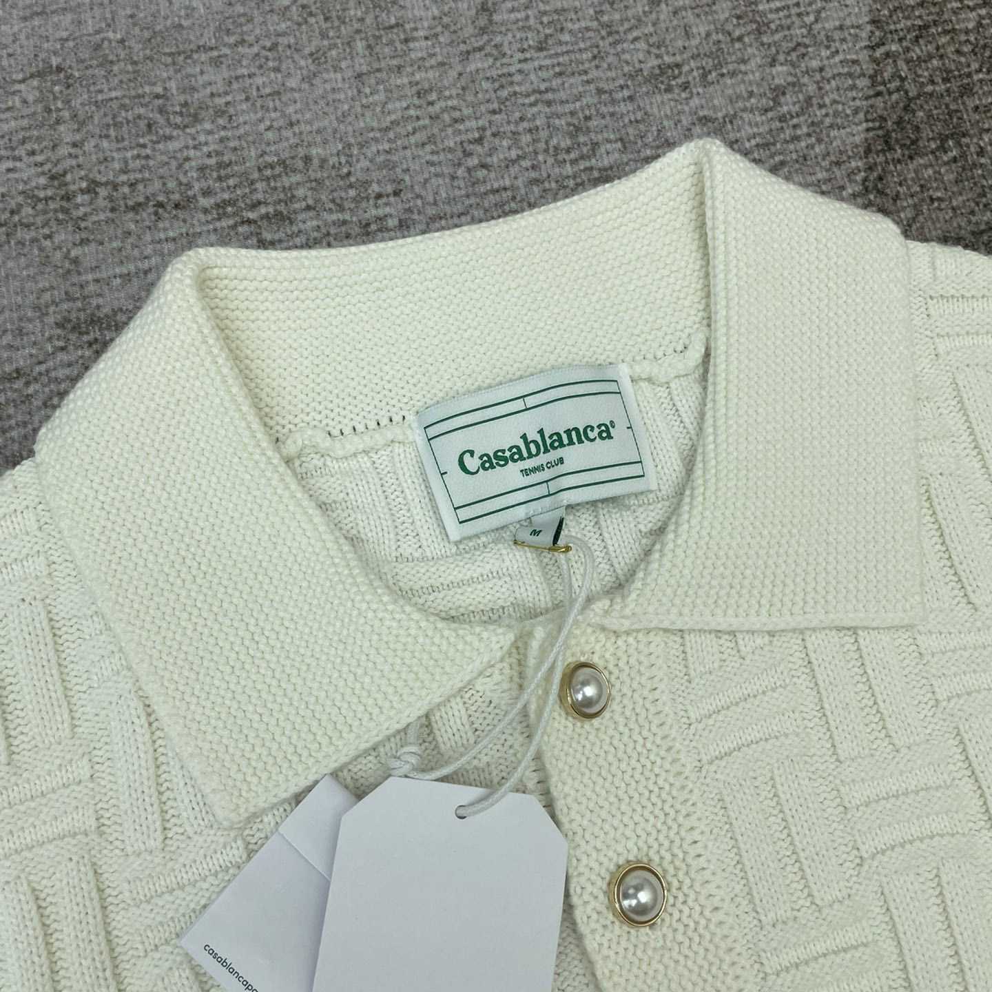 Casablanca Column Stitch Wool Knit Polo  D0064 - FashionPlug