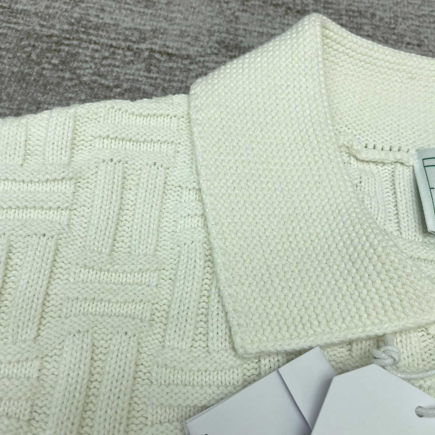 Casablanca Column Stitch Wool Knit Polo  D0064 - FashionPlug