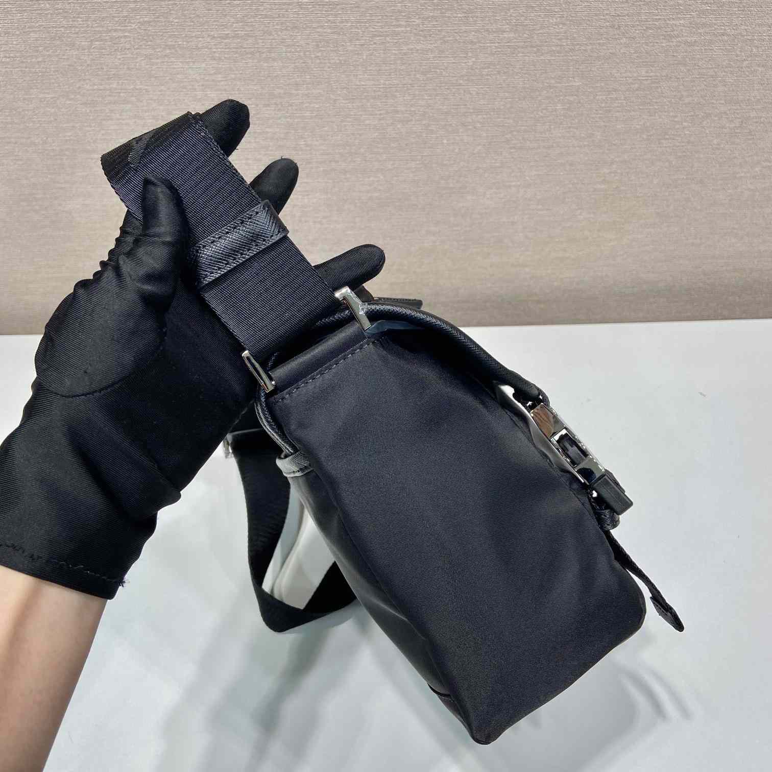 Prada Re-Nylon And Saffiano Leather Shoulder Bag - FashionPlug