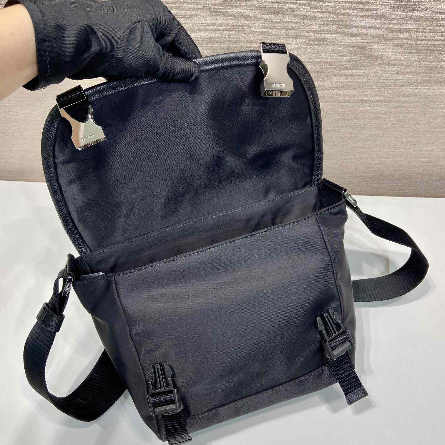 Prada Re-Nylon And Saffiano Leather Shoulder Bag - FashionPlug