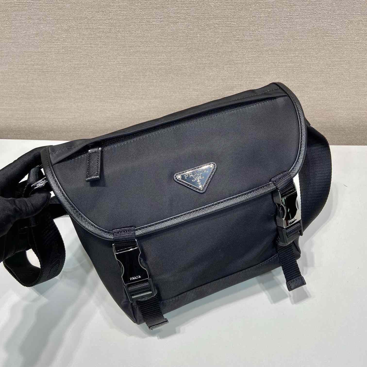 Prada Re-Nylon And Saffiano Leather Shoulder Bag - FashionPlug