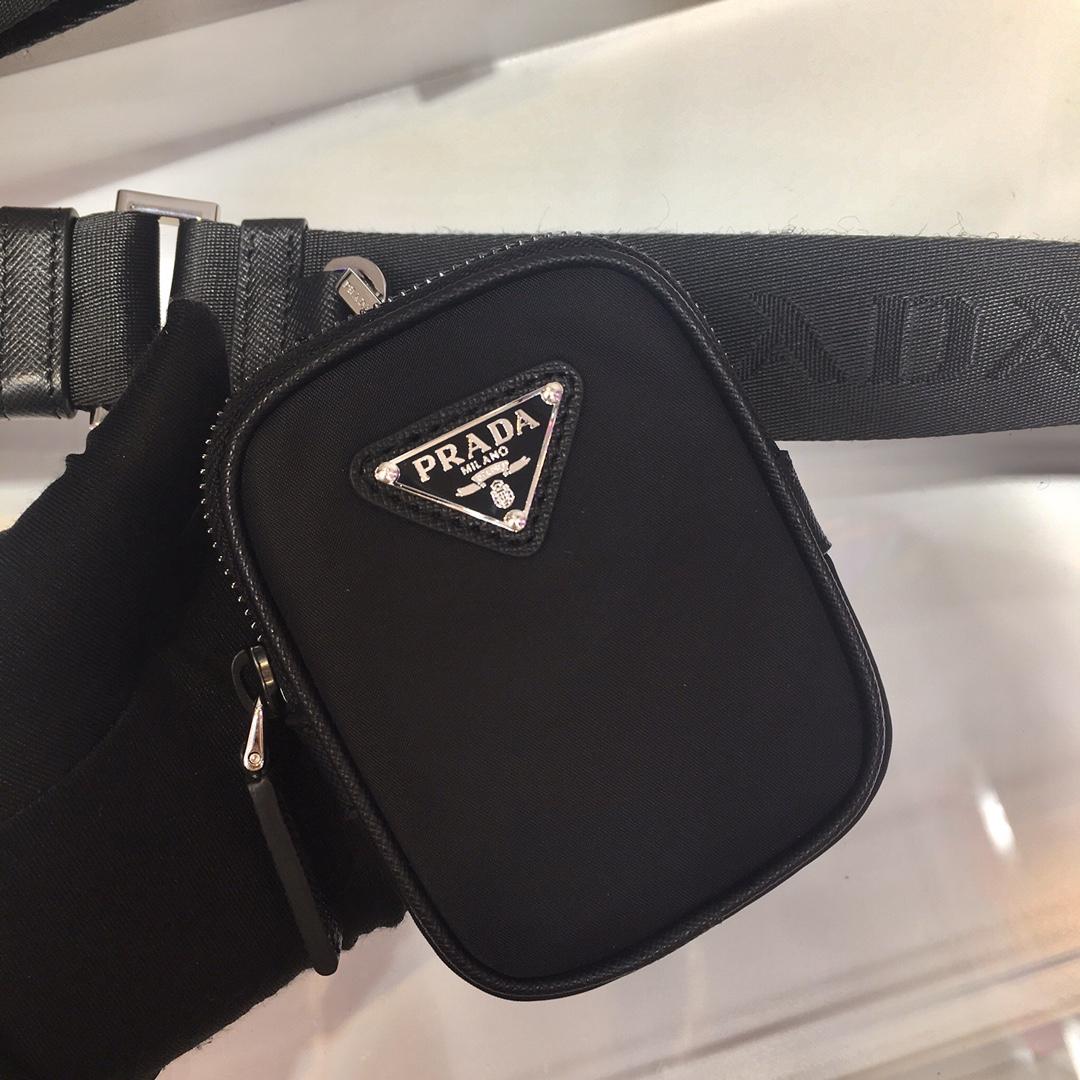 Prada Re-Nylon and Saffiano Leather Shoulder Bag - FashionPlug