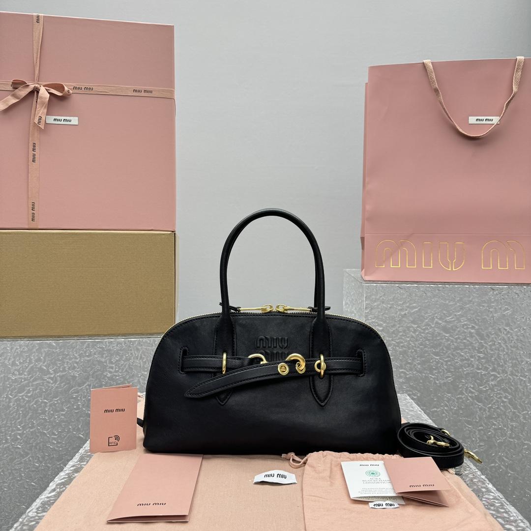 Miu Miu Aventure Nappa Leather Top-handle Bag - FashionPlug