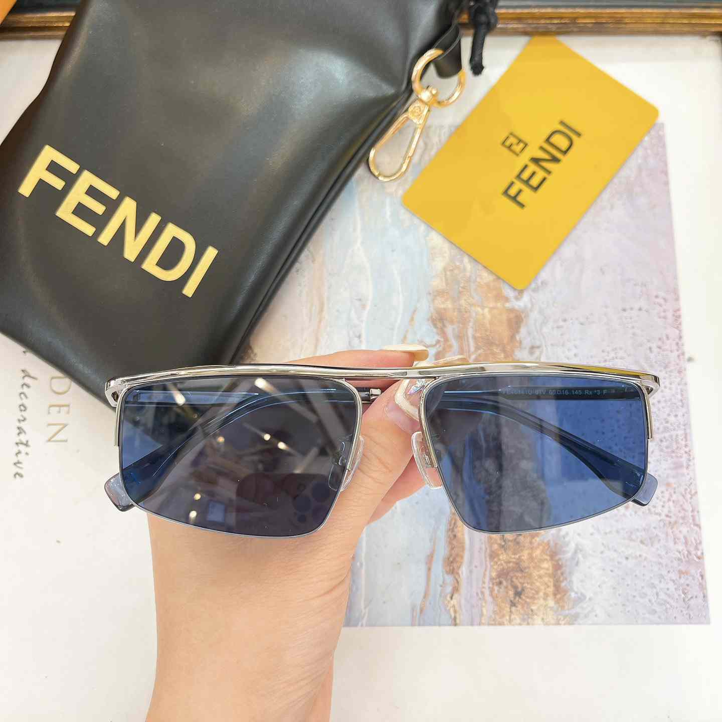 Fendi Travel Ruthenium-colored Metal Sunglasses   FE40141U  - FashionPlug