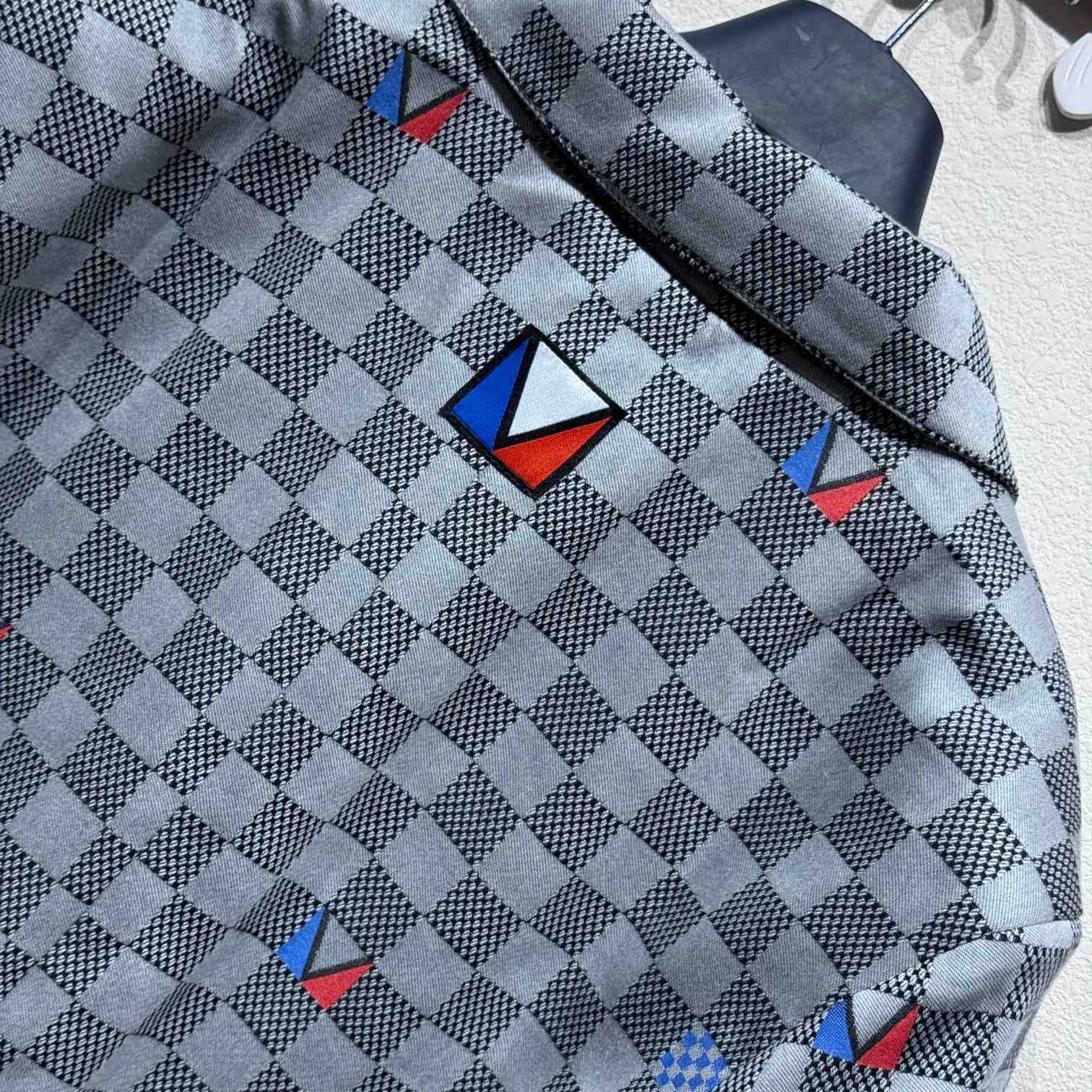 Louis Vuitton Damier Open Collar Cotton Overshirt   1AFVN2 - FashionPlug
