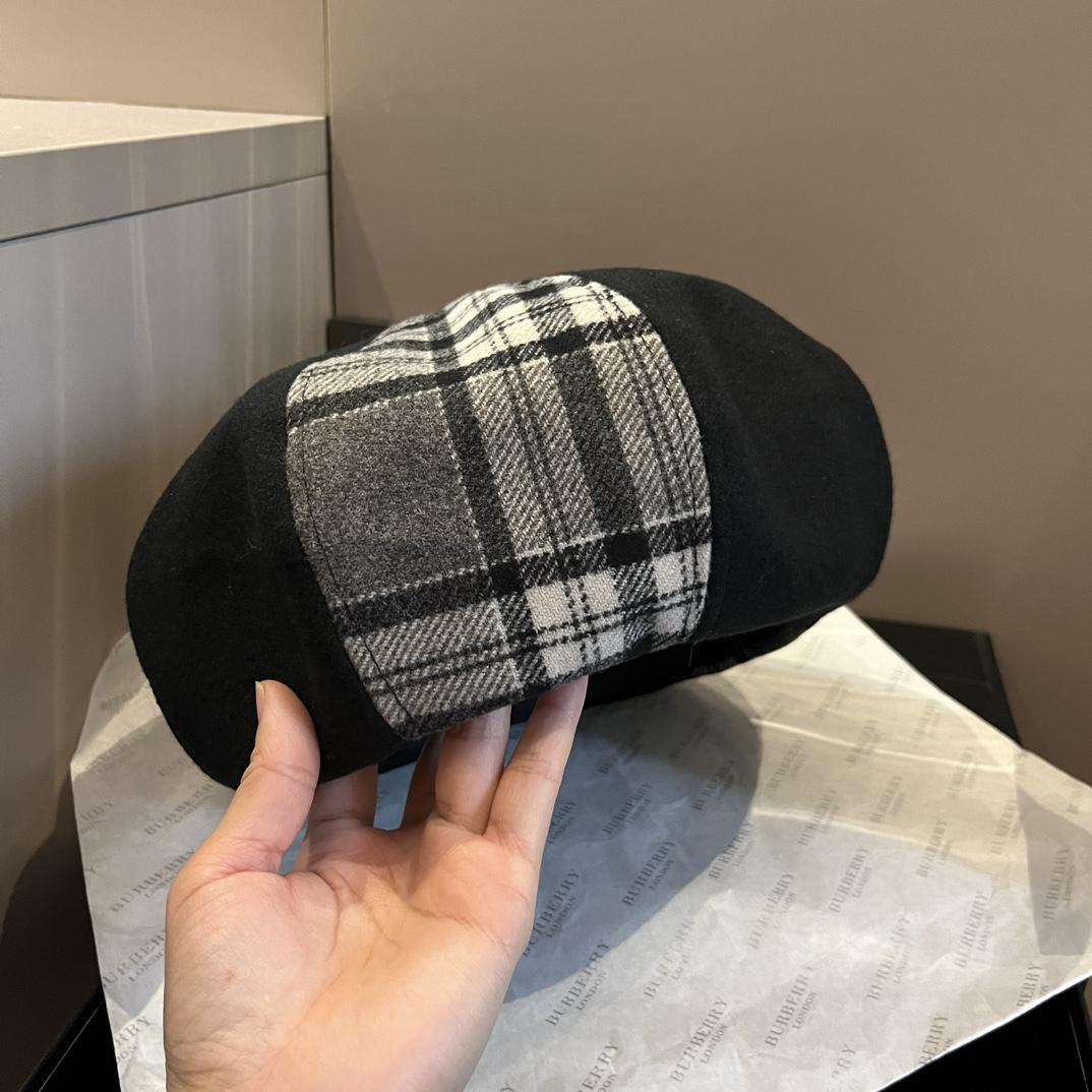 Burberry Beret Hat - FashionPlug