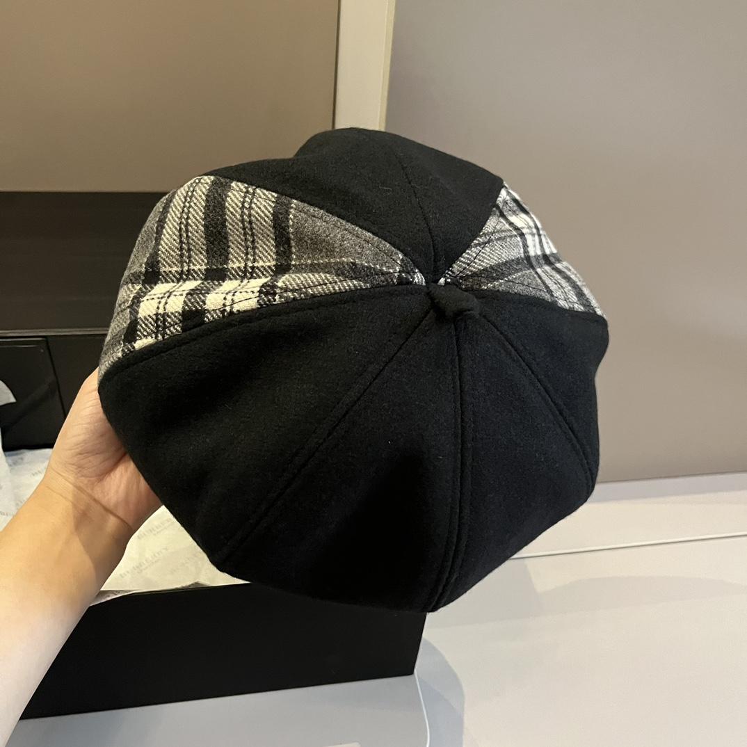 Burberry Beret Hat - FashionPlug