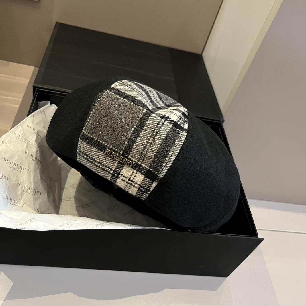 Burberry Beret Hat - FashionPlug