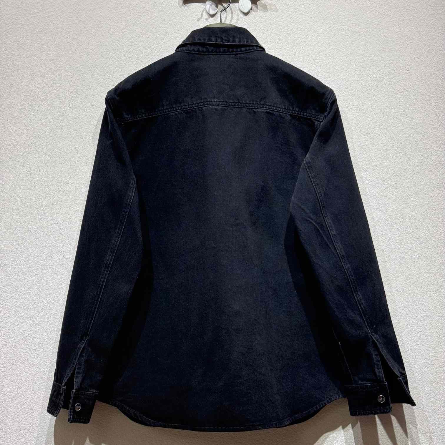 Gucci Denim Shirt With Gucci Embroidery - FashionPlug