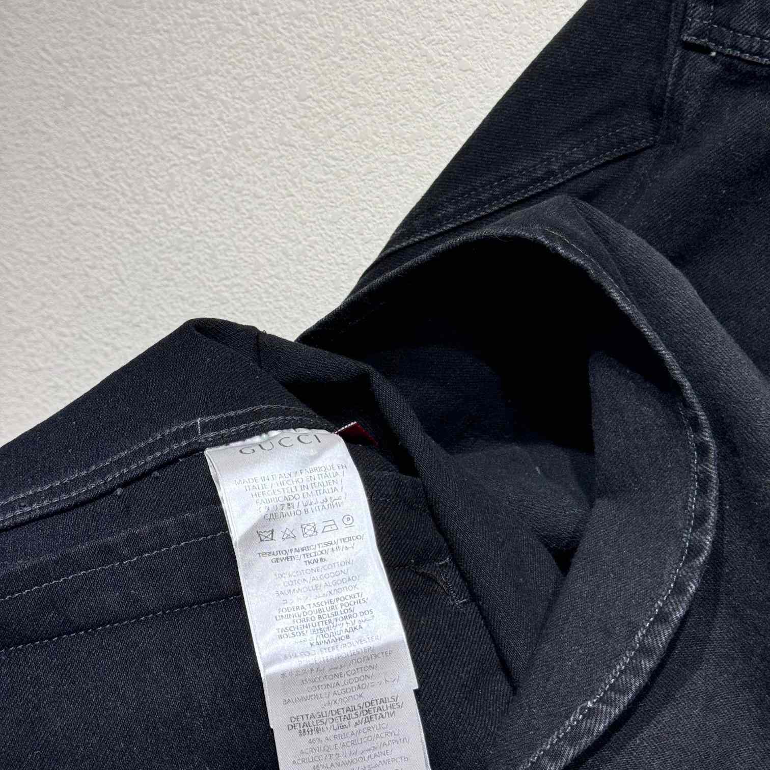 Gucci Denim Shirt With Gucci Embroidery - FashionPlug