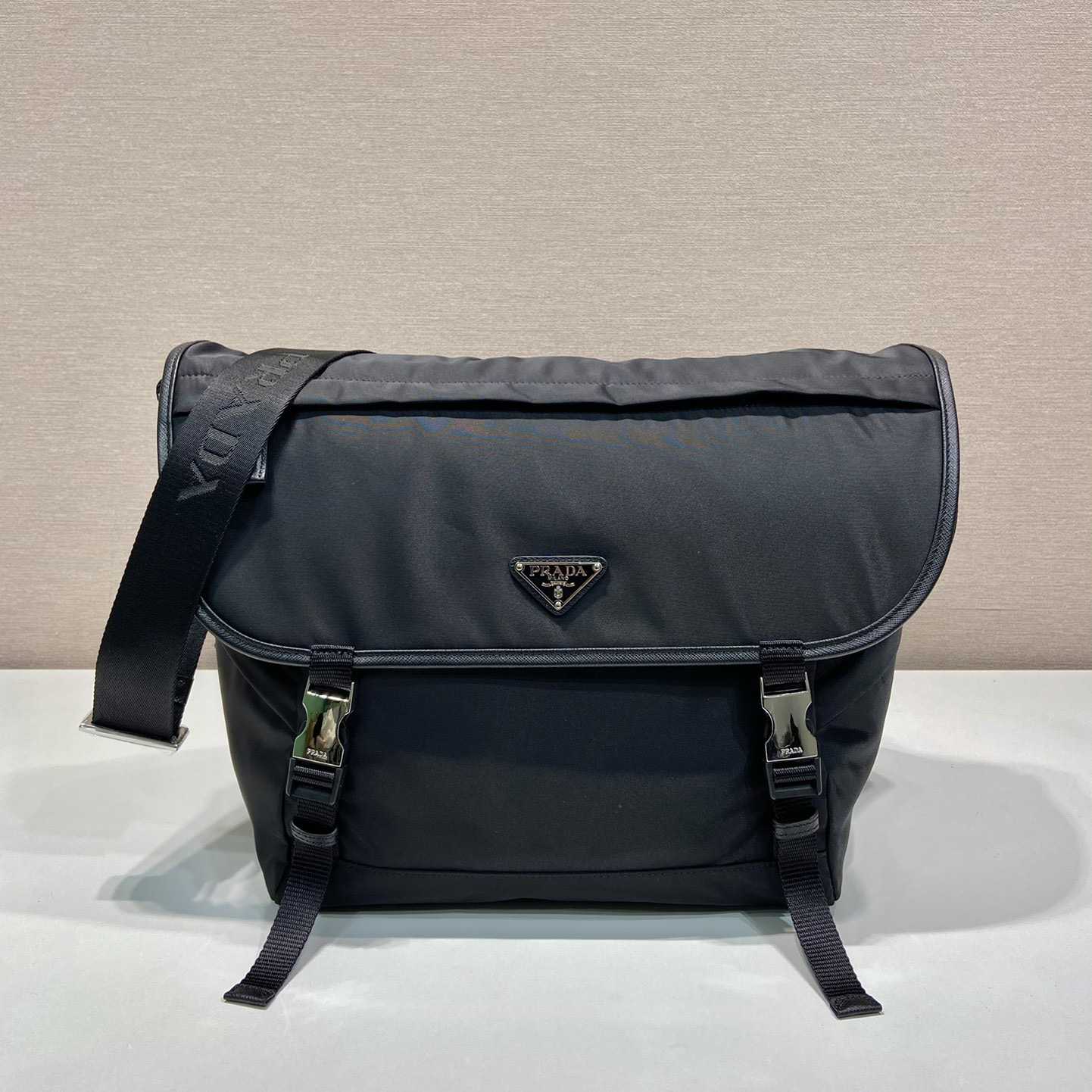 Prada Re-Nylon And Saffiano Leather Shoulder Bag - FashionPlug