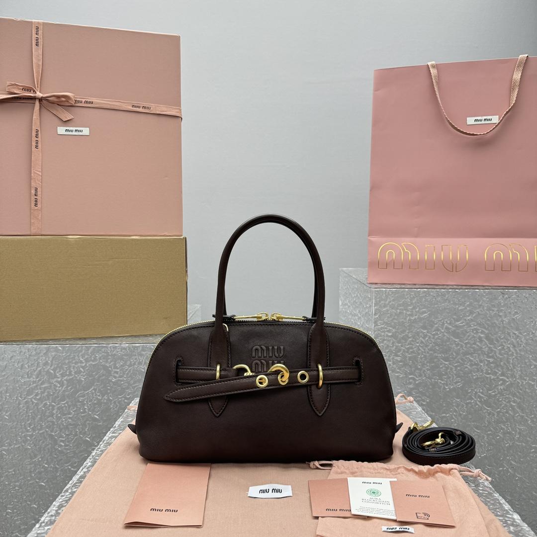 Miu Miu Aventure Nappa Leather Top-handle Bag - FashionPlug