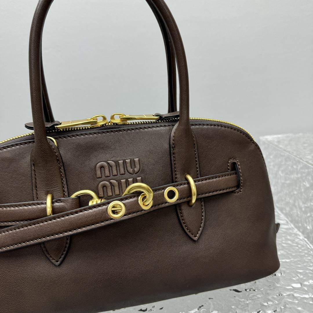 Miu Miu Aventure Nappa Leather Top-handle Bag - FashionPlug