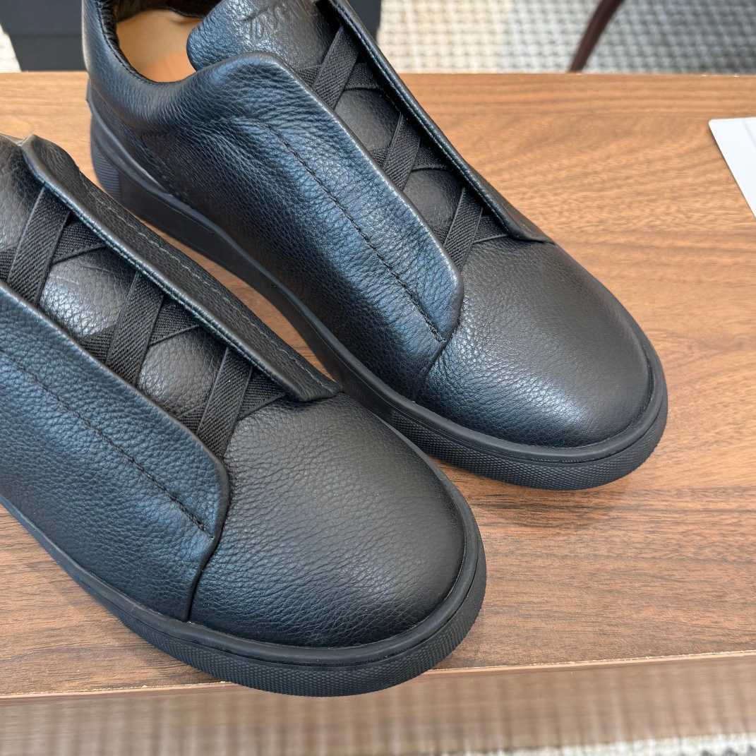 Zegna Leather Sneakers - FashionPlug