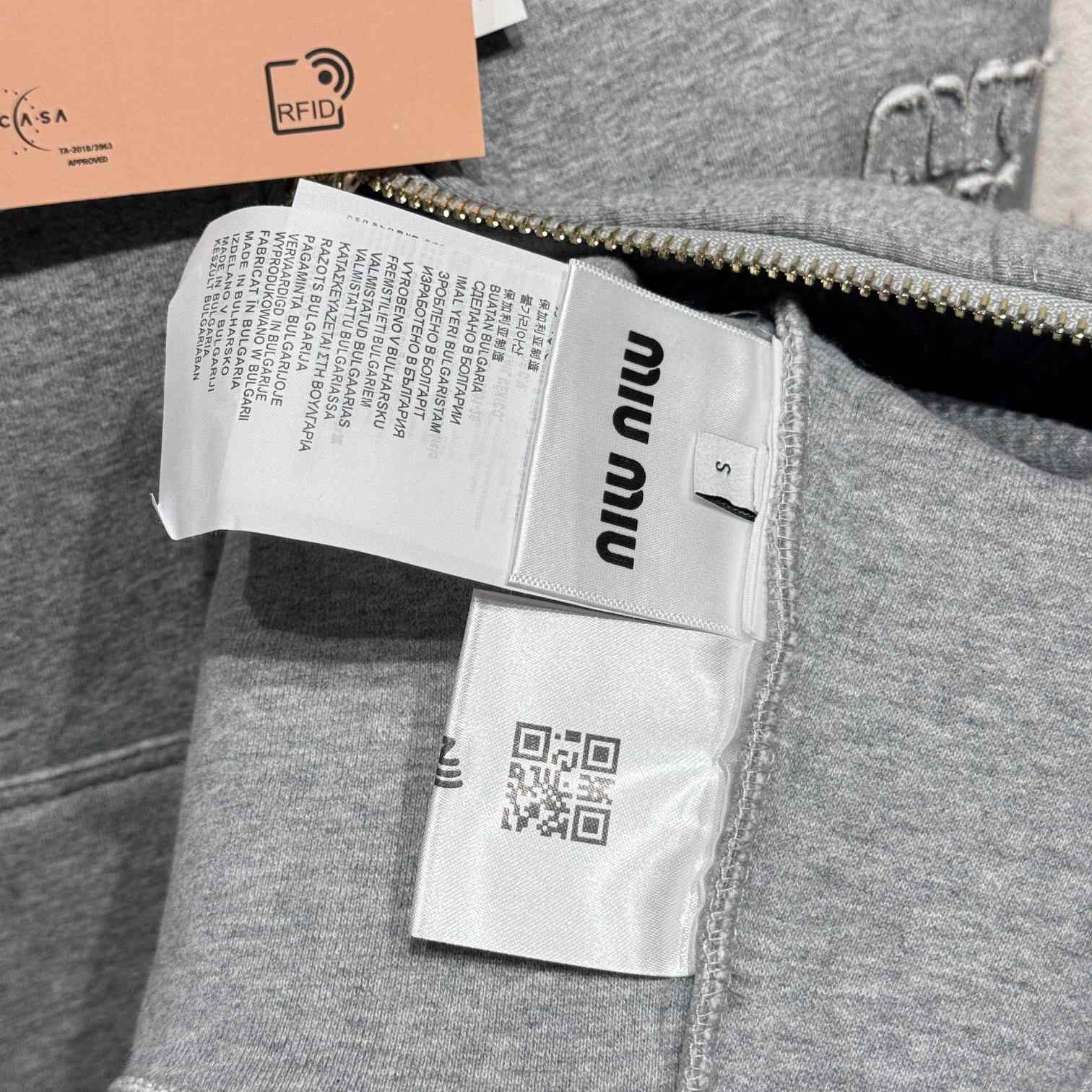 Miu Miu Cotton Zip-Up Hoodie - FashionPlug