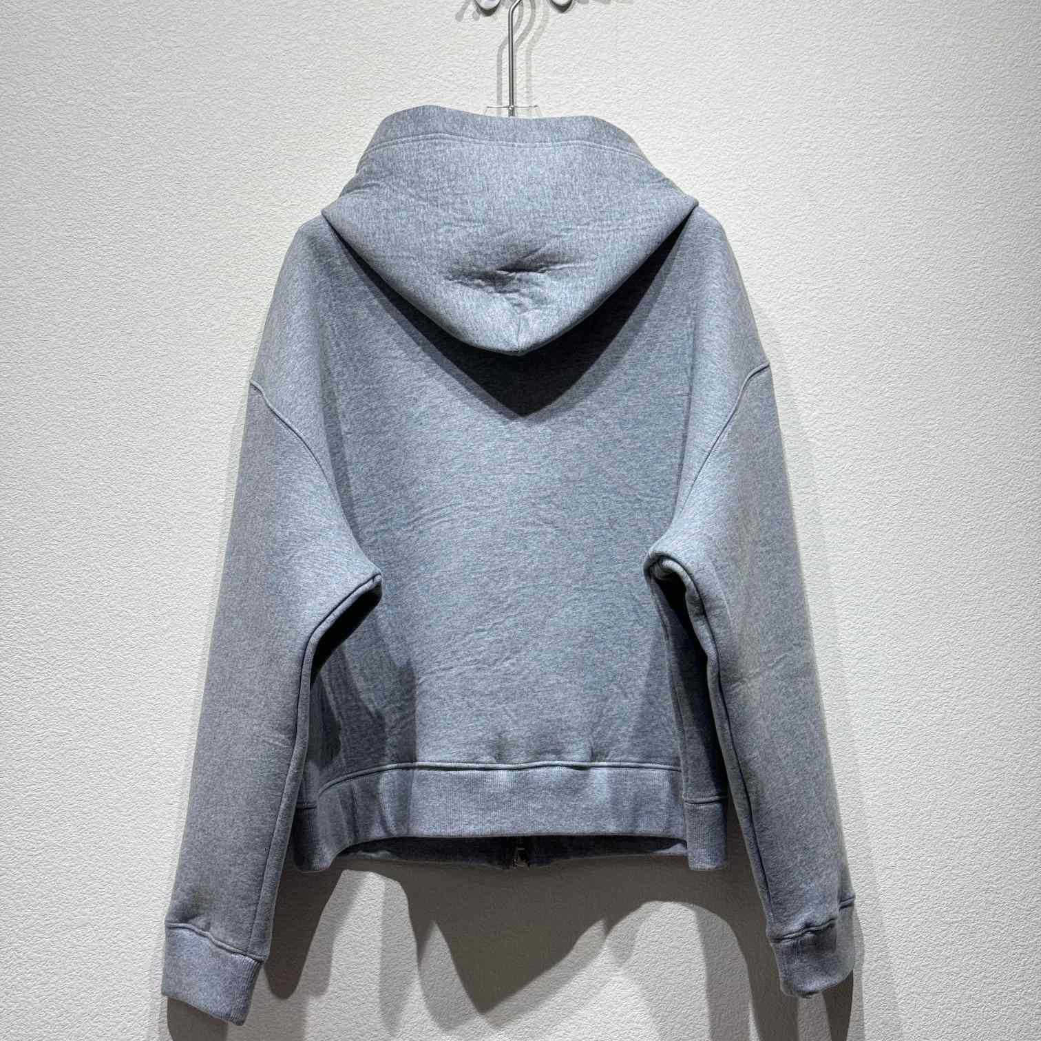 Miu Miu Cotton Zip-Up Hoodie - FashionPlug