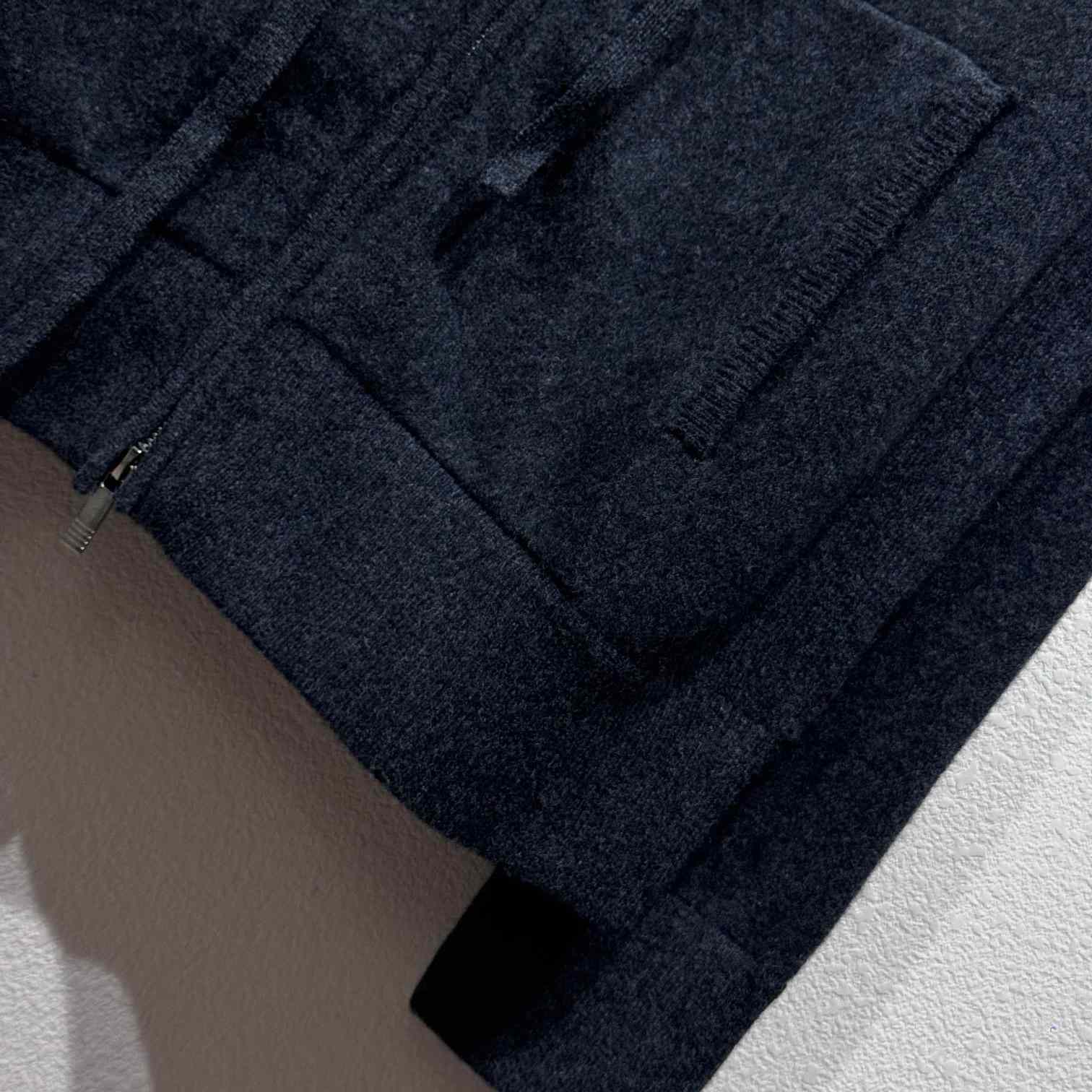Thom Browne Knitted Zip Hoodie - FashionPlug