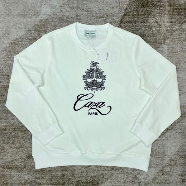 Casablanca Embroidered-logo Organic Cotton Sweatshirt   c672 - FashionPlug