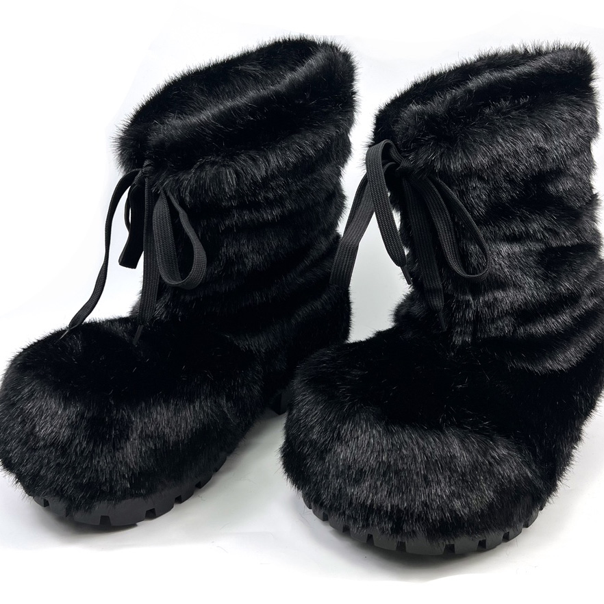 Balenciaga Alaska Low Faux-fur Boots - FashionPlug