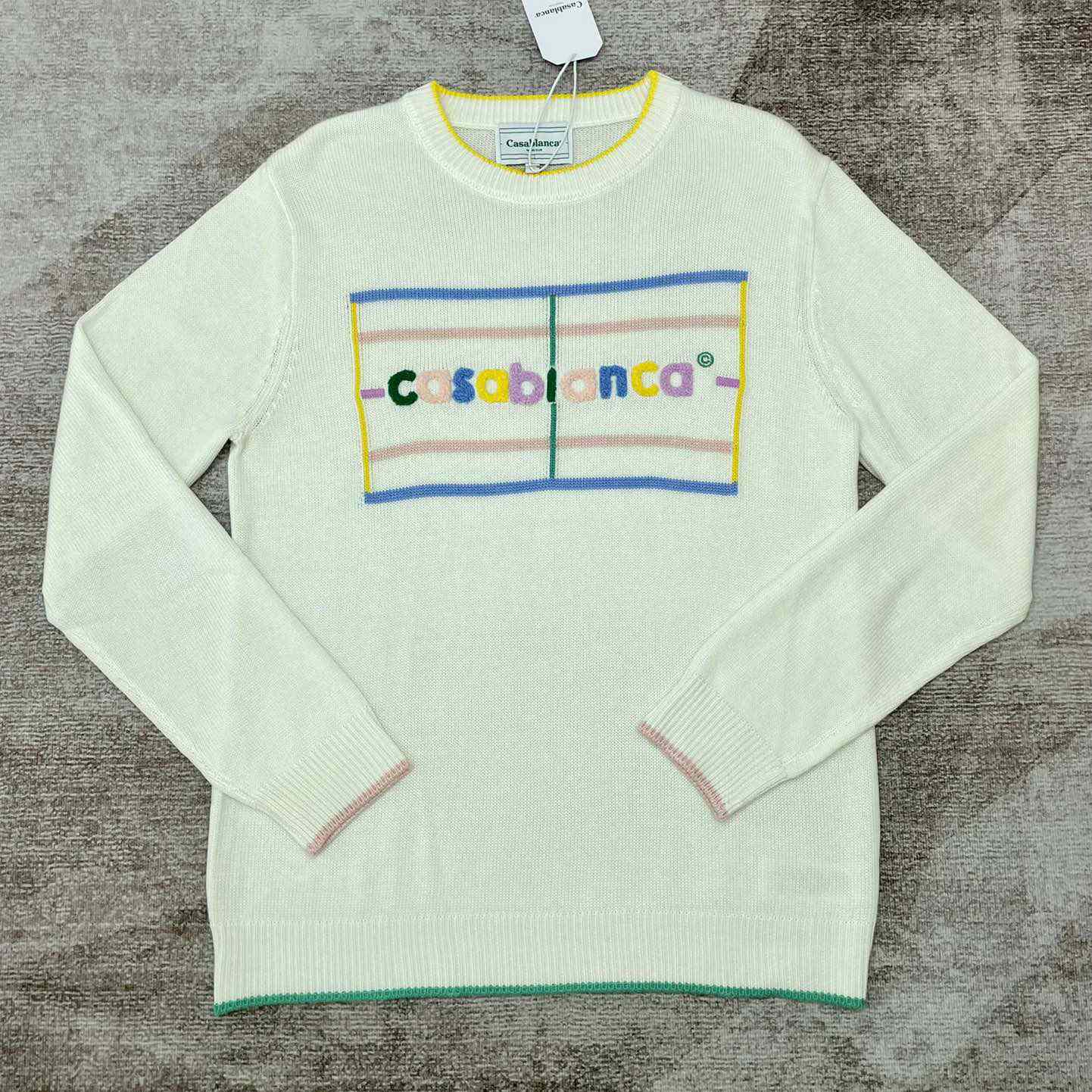 Casablanca Court Logo-Intarsia Knitted Jumper   D0062 - FashionPlug