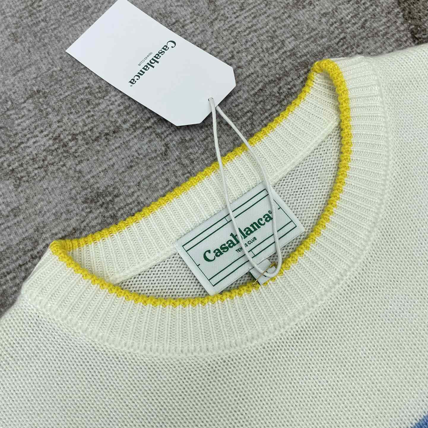 Casablanca Court Logo-Intarsia Knitted Jumper   D0062 - FashionPlug