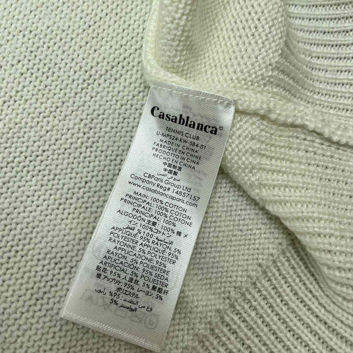 Casablanca Court Logo-Intarsia Knitted Jumper   D0062 - FashionPlug