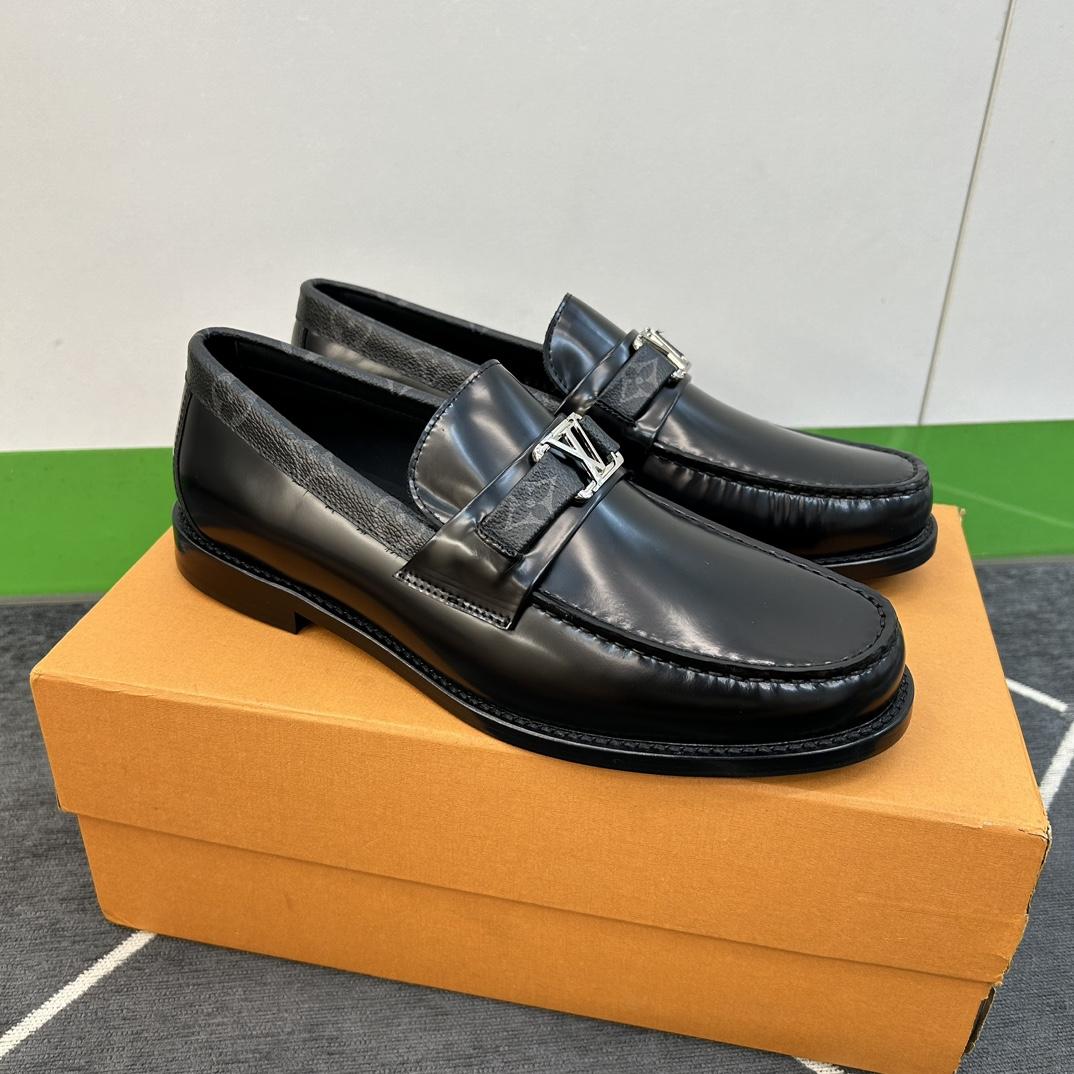 Louis Vuitton Men's Major Leather Loafers - FashionPlug