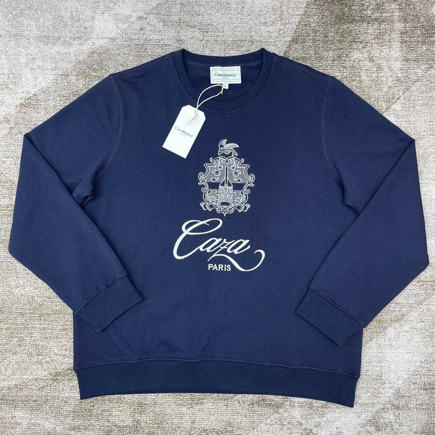 Casablanca Embroidered-logo Organic Cotton Sweatshirt   c671 - FashionPlug